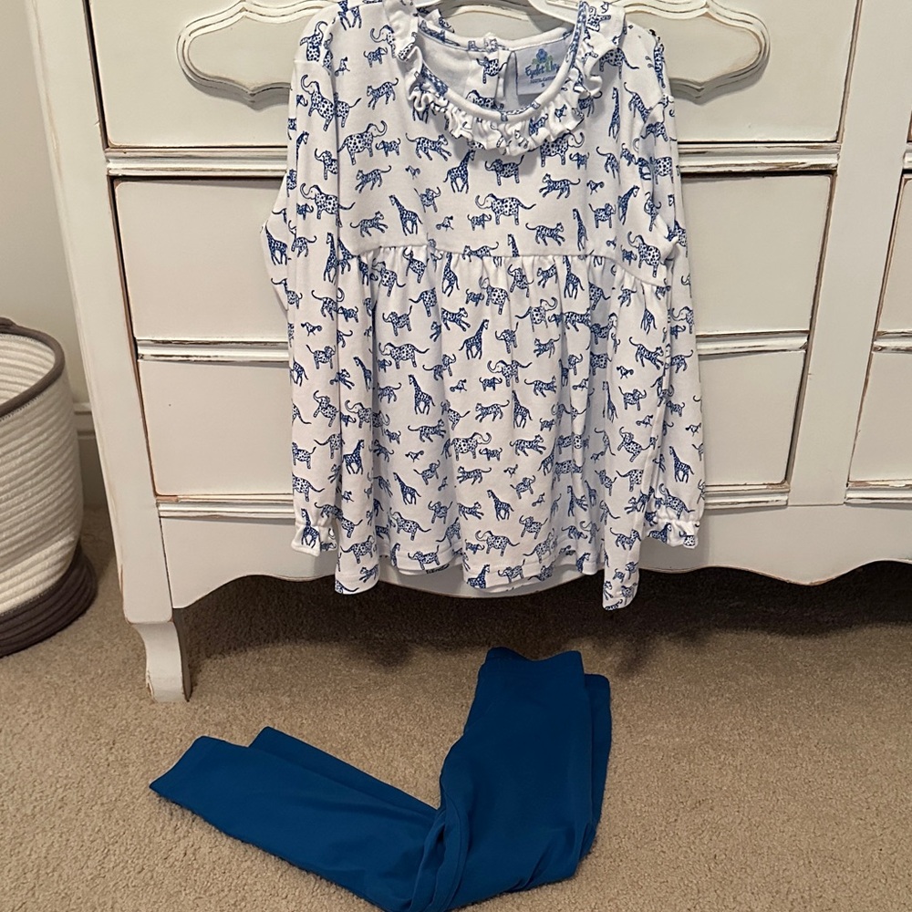 Charming Kids Zebra Print Set - Blue and White